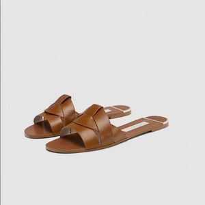 ZARA Basics Brown Sandal